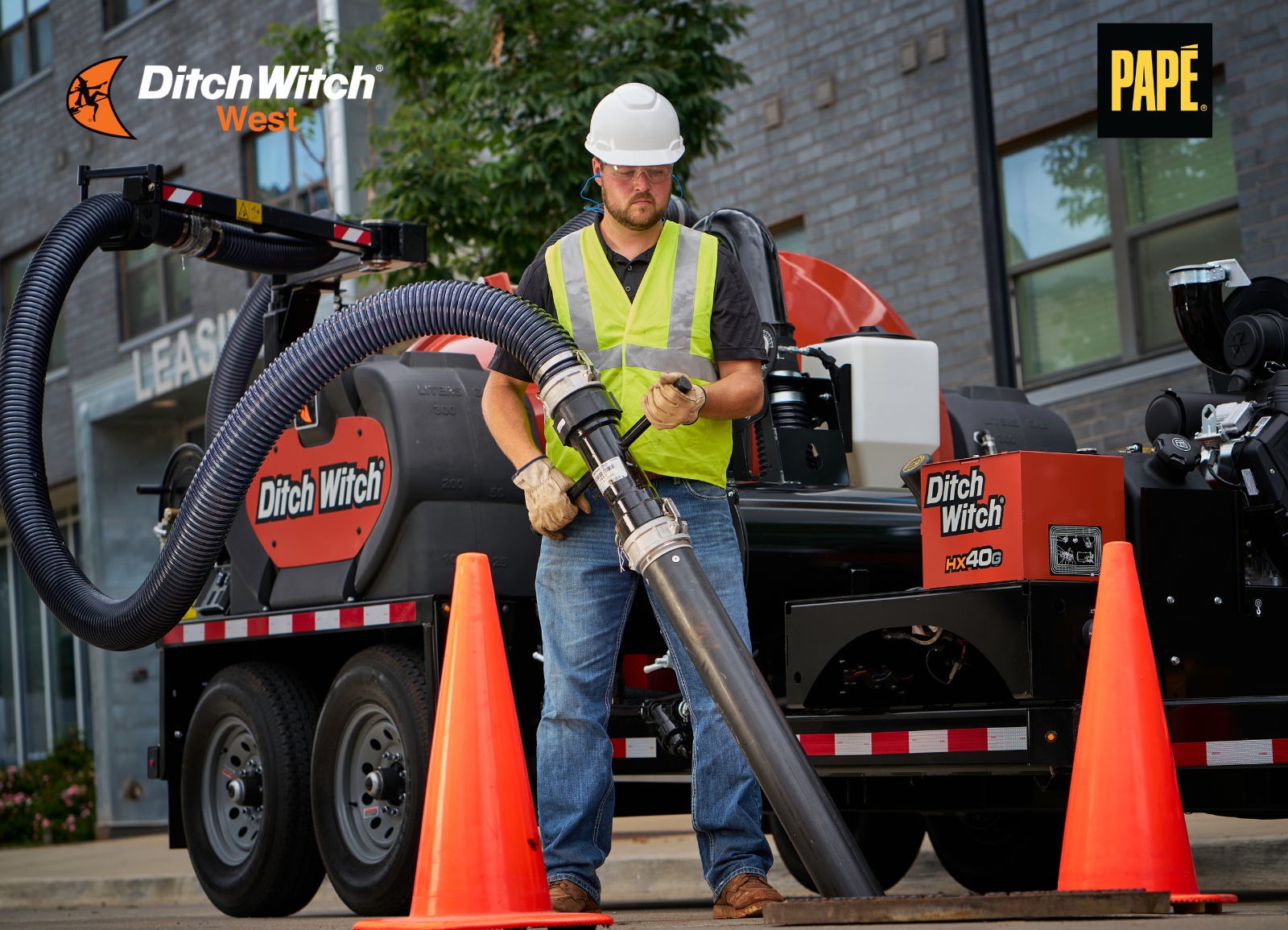 Crew using utility locating equipment to identify underground lines and improve jobsite safety and productivity